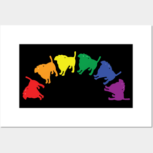 Abstract Pride Dogs Rainbow Posters and Art